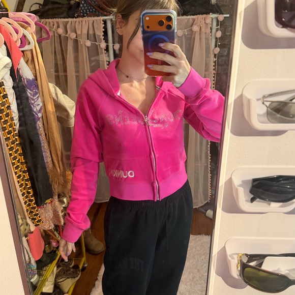 Juicy Couture Tops - rare Juicy Couture x Dunkin’ velour hoodie